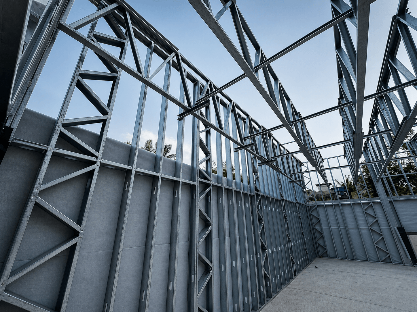 Estrutura de edificação em Light Steel Frame